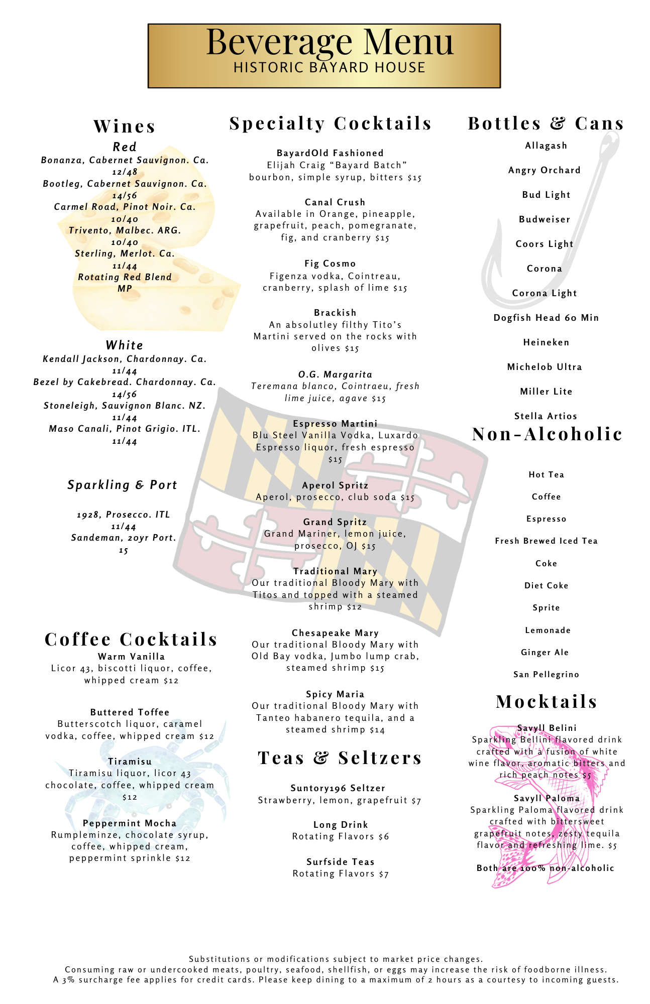 Drinks Menu